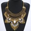 Tassel Rhinestone Exaggerated Necklace Vintage Bohemian Style Necklace Ethnic Style Jewelry  Women