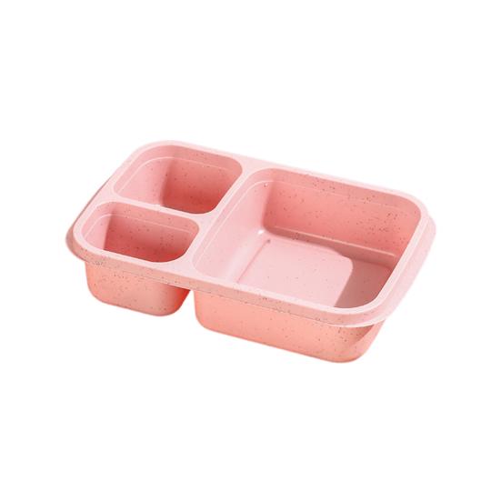 1000 ml Lunchbox, tragbare Bento-Box mit 3 Fächern, wiederverwendbarer Snackbehälter für Schule, Arbeit, Reisen