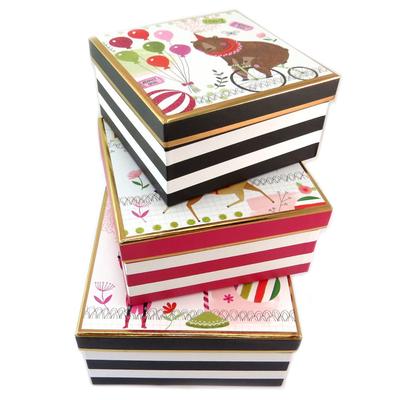 [P5720] - Set aus 3 ineinander stapelbaren Dosen 'Circus' tutti frutti