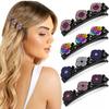 4/8PCS Women's Braided Hair Clips, 2025 New Sparkling Crystal Stone Hair Clips, Short Duckbill Clips, Braided for Ladies and Girls Crystal Stone