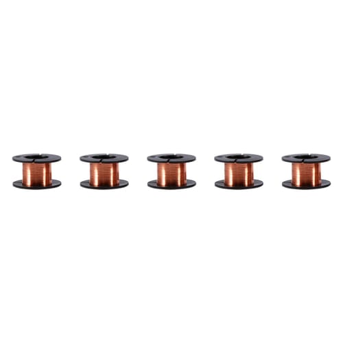 

Pack of 5 0.1mm Diameter Copper Wire, 15m Long, Enameled Wire, Wound Wire, High Conductivity Copper, Repair and Replacement, Polyurethane Copper Wire,
