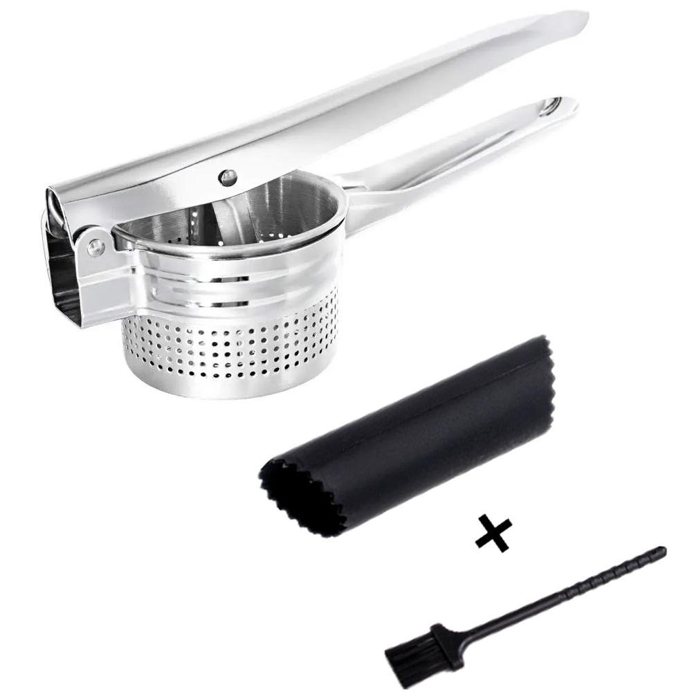 Potato Masher Kitchen Gadget Food Grade Stainless Steel Crusher Fruit and Vegetable Juicer Ergonomic Comfort Handle