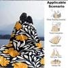 1pc Floral Pattern Lightweight Flannel Blanket, Comfortable and Warm Blanket, for Office and Camping Sofa Bed157