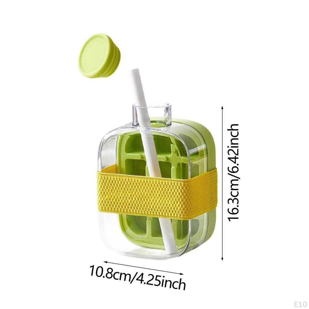 Ice Cube Tray Flexible Nonslip Kitchen Gadgets Mold for Tea Cocktail Bar White 800ml