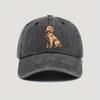 En Baseballkeps i Vintage-stil, Justerbar, i Bomull, med en Söt och Snygg Golden Retriever-design, Lämplig för Alla Årstider