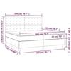 VidaXL Slat Bed Base with Mattress and LED, Upholstered Bed with Headboard, Double Bed, Adult Bedroom Bed, 3135963