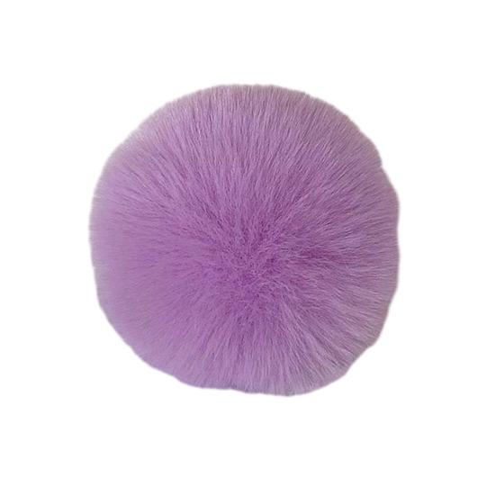 Faux Fur Pom Pom Fluffy Ball with Elastic Loop Cute Plush Ball Bag Charm for Craft Projects Hat Accessories