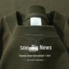 Unisex 500g Heavyweight Pure Cotton Gray-Green Short-Sleeve T-Shirt