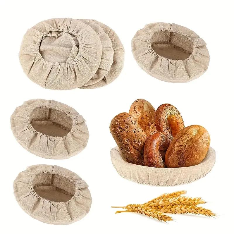 1pc Bread Basket Cloth Cover Dry Storage Fermented Dough Rotundity Ellipse Vine Fermentation Basket Cloth Cover Excluding Basket