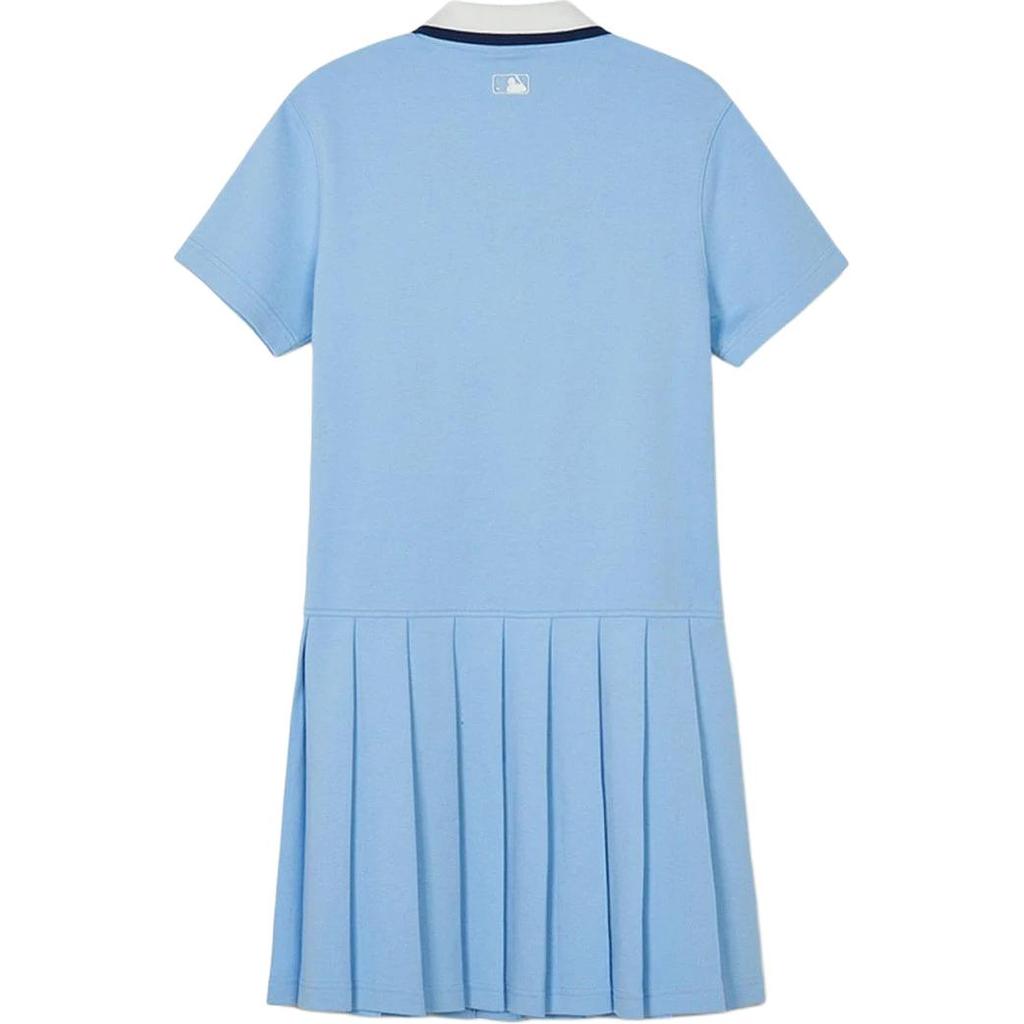 MLB Los Angeles Dodgers Letter Print Classic Sports Tennis Polo Dress Women dresses Blue 3FOPV0443-07SBS