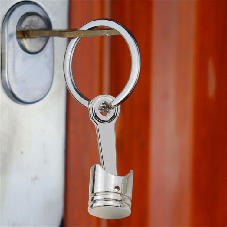 Mechanical Inspired Metal Keychain with Narrow Cap Compact Key Organization Metal Texture Suitable for Daily Use