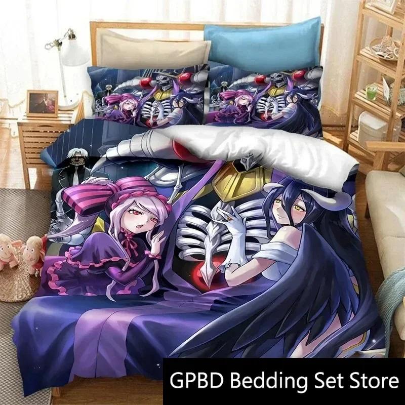 3D Print Anime Overlord Bedding Set Double Twin King Duvet Cover Comforter Pillowcase Boys Girls Adults Bedroom