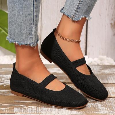 Fashion 2024 Breathable Mesh Summer New Plus-size Flat Low Fabric Solid Color Casual Work Slip-on Bean Shoes Women Shoes Shoes Slip On