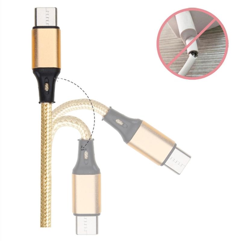 Multi Charging Cable USB C Splitter Cable 3 in 1 Fast Charging Cord with 2 Type C 1 MicroUSB Male Port for Phones Tablet