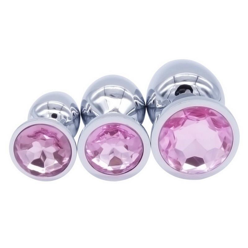 3pcs/Set Small Medium Big Stainless Steel Metal Anal Plug Dildo Sex Toys Products Butt Plug Gay Anal Beads