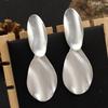Metallic Texture, European and American Atmosphere, Exaggerated Women's Ear Clips, Fashionable Geometric Water Drops, Mid-length Earrings