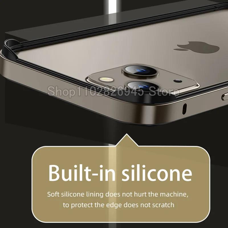 Hybrid Silicone Frame Aluminum Metal Phone Case For 17 16 15 14 13 12 11 Pro Max Better Heat Bumper