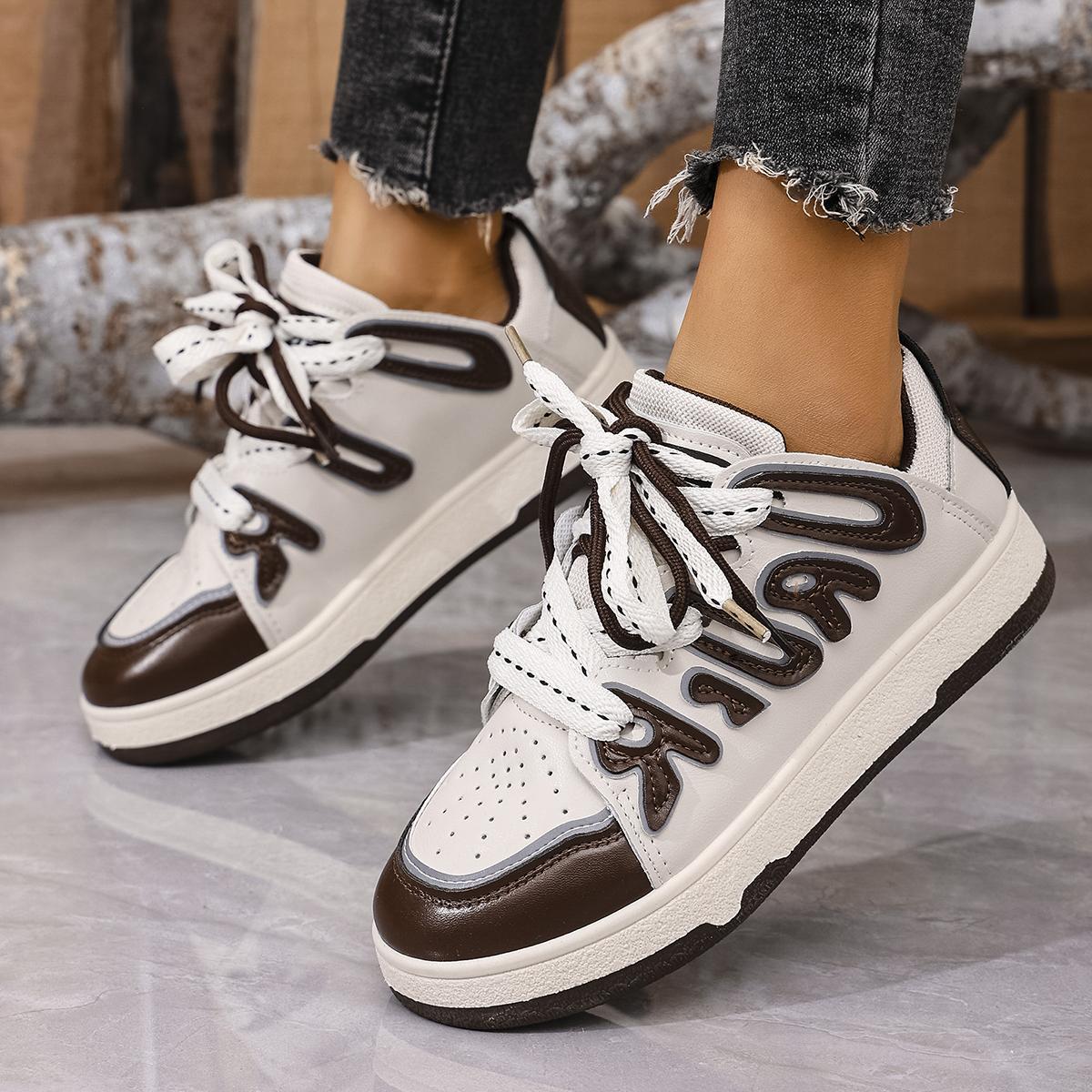 

Fashion Women Sneakers Designer Fashion Casual Vulcanize Shoes High-Top Platform Leather Sneakers Student Sport Big Size Shoes for Women 36 коричневый