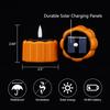 Flameless pumpkin candle, solar powered evil flickering Halloween desktop ghost pumpkin LED tea light candle, Halloween decoration