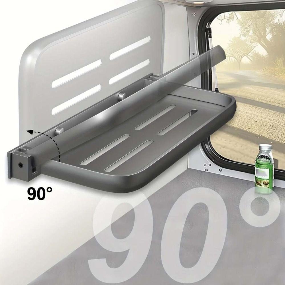 Drop-down Car Storage Box Foldable Save Space RV Storage Rack Large Capacity Aluminum Camper Storage Racks For RVs and Campers
