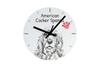 American Cocker Spaniel, Merry Cocker – Wall Clock with a Dog, Shelf Clock with a Print |