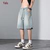Men's Loose Straight Denim Shorts
