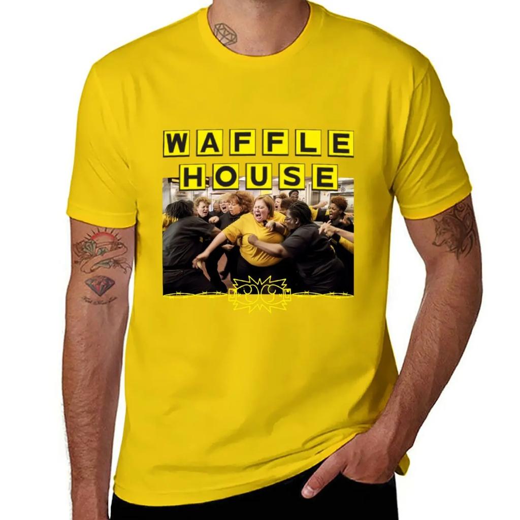 New AIGN Waffle House Beatdown T-Shirt Summer Top Sweat Shirts Mens T Shirt
