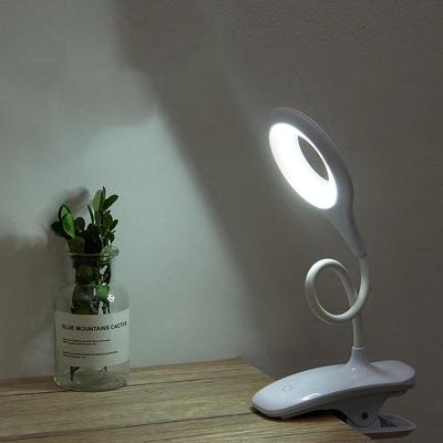Rechargeable USB Book Lamp Clip Reading Lamp Touch Desk Lamp Flexible Adjust Study Night Light Bedroom Bedside Clip Table Lamp