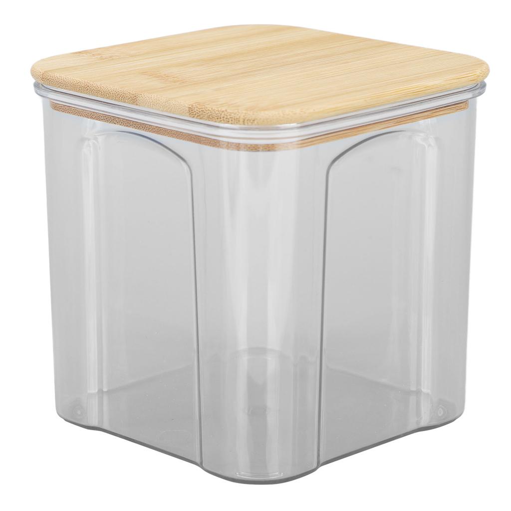 Airtight Food Storage Container Clear Food Storage Jar with Bamboo Lid for Noodles Flour Cereal Rice Tea Coffee Beans