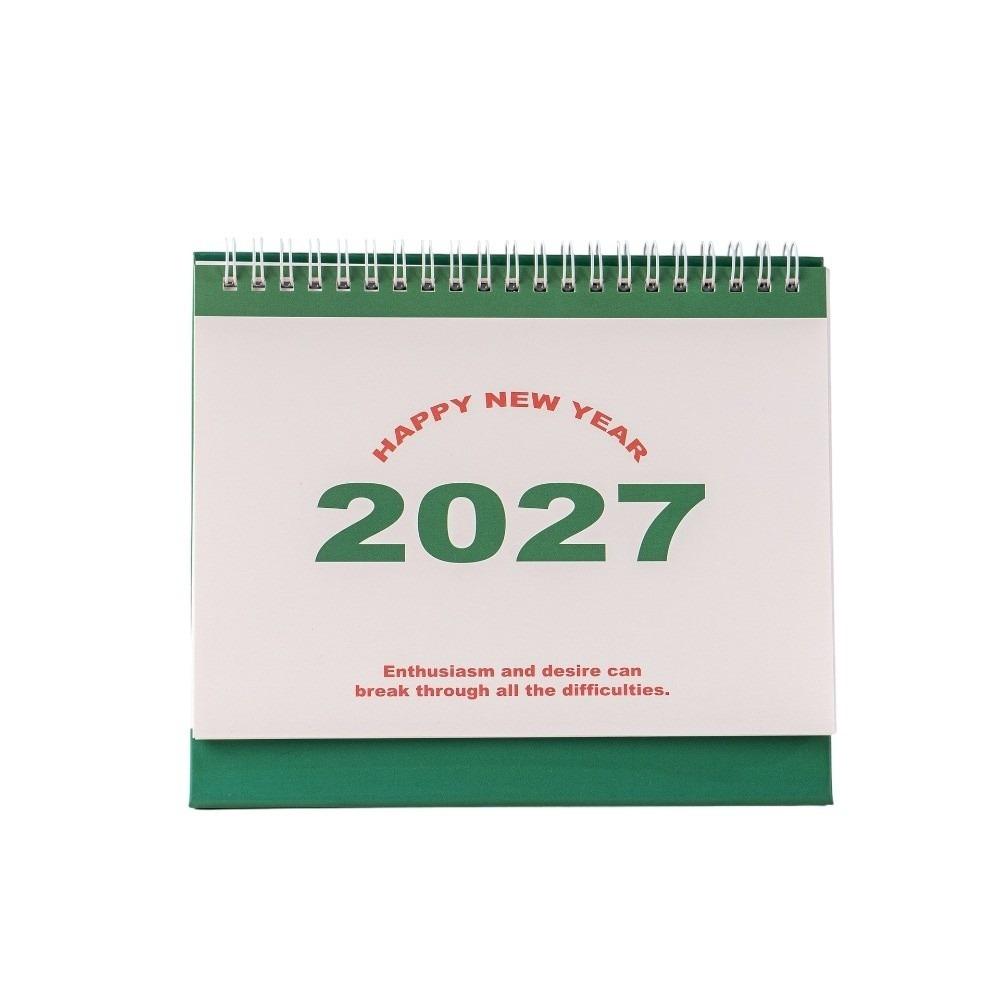 Tagesplan 2027 Schreibtischkalender Dickes Papier Stehender Aufklappkalender Tägliche Planung