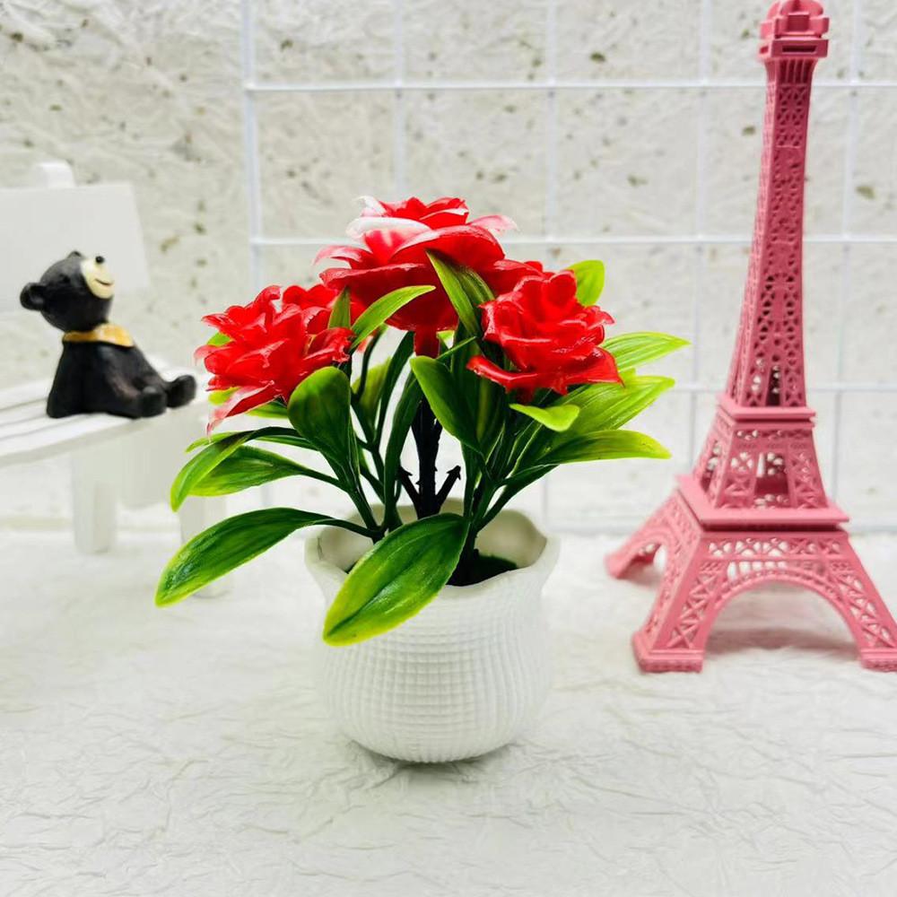 Rose Simulated Flower Arrangement Durable Foam Material For Office Decor Home