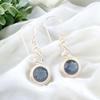 Natural London Blue Topaz Gemstone 925 Sterling Silver Dangle Earrings For Her CE-14-11