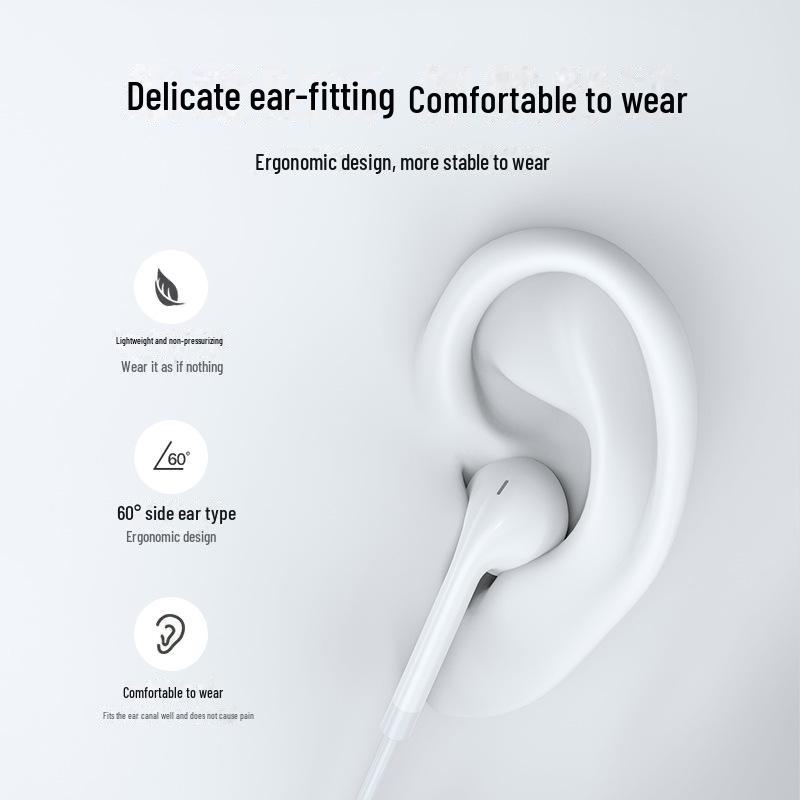Auricolari In-Ear Cablati per Huawei, OPPO, Xiaomi, Vivo con Type-C, Microfono e Spedizione Gratuita