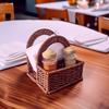 Decorative Imitation Rattan Napkin Holder Plastic Desktop Tissue Holder  for Home