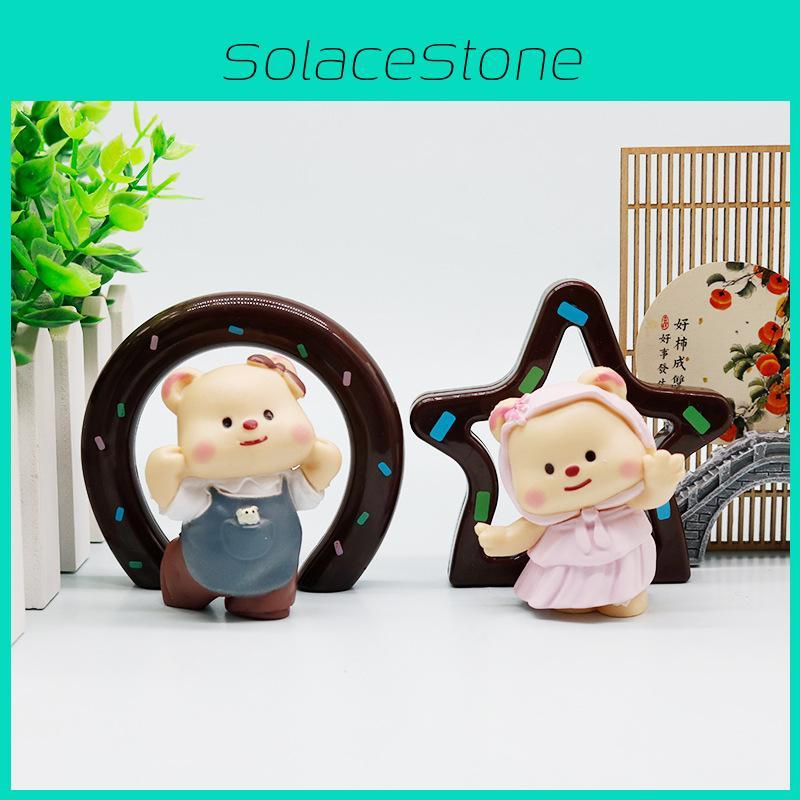 Butter Bear Cute Pvc Figurines For Desktop Decoration And Car Accessories