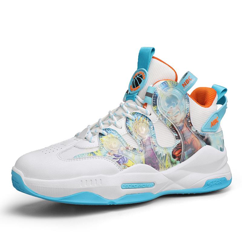 5D buty sportowe młodzieżowe graffiti wysokie sznurowane buty do koszykówki na platformie moda na cztery pory roku buty codzienne N058