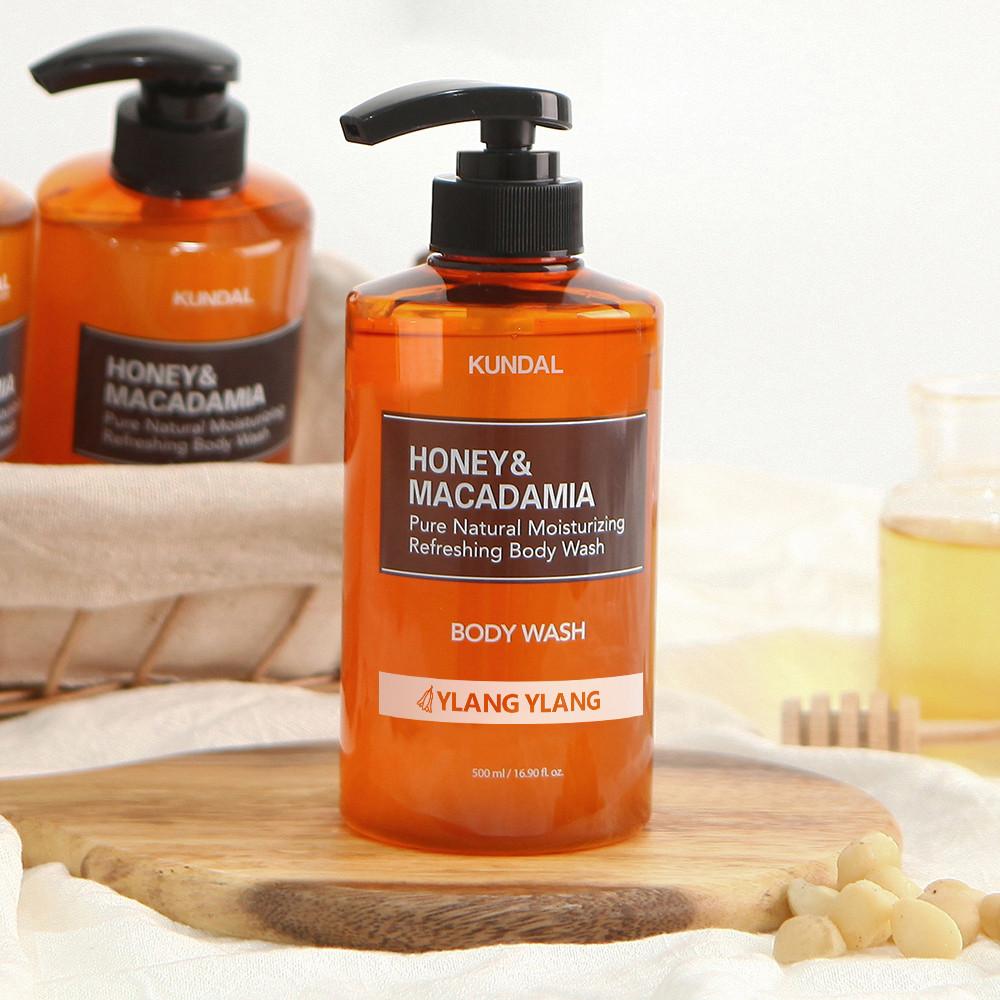 Kundal Pure Body Wash 2 Piece Set Ylang Ylang 500ml, Korean cosmetics with good fragrance