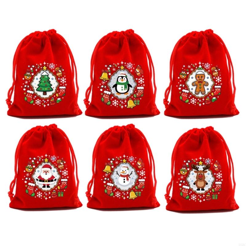 6 Pack Premium Holiday Packaging 20x30cm Use Gift Bags for Seasonal Sweets Decorations and Celebration Supplies