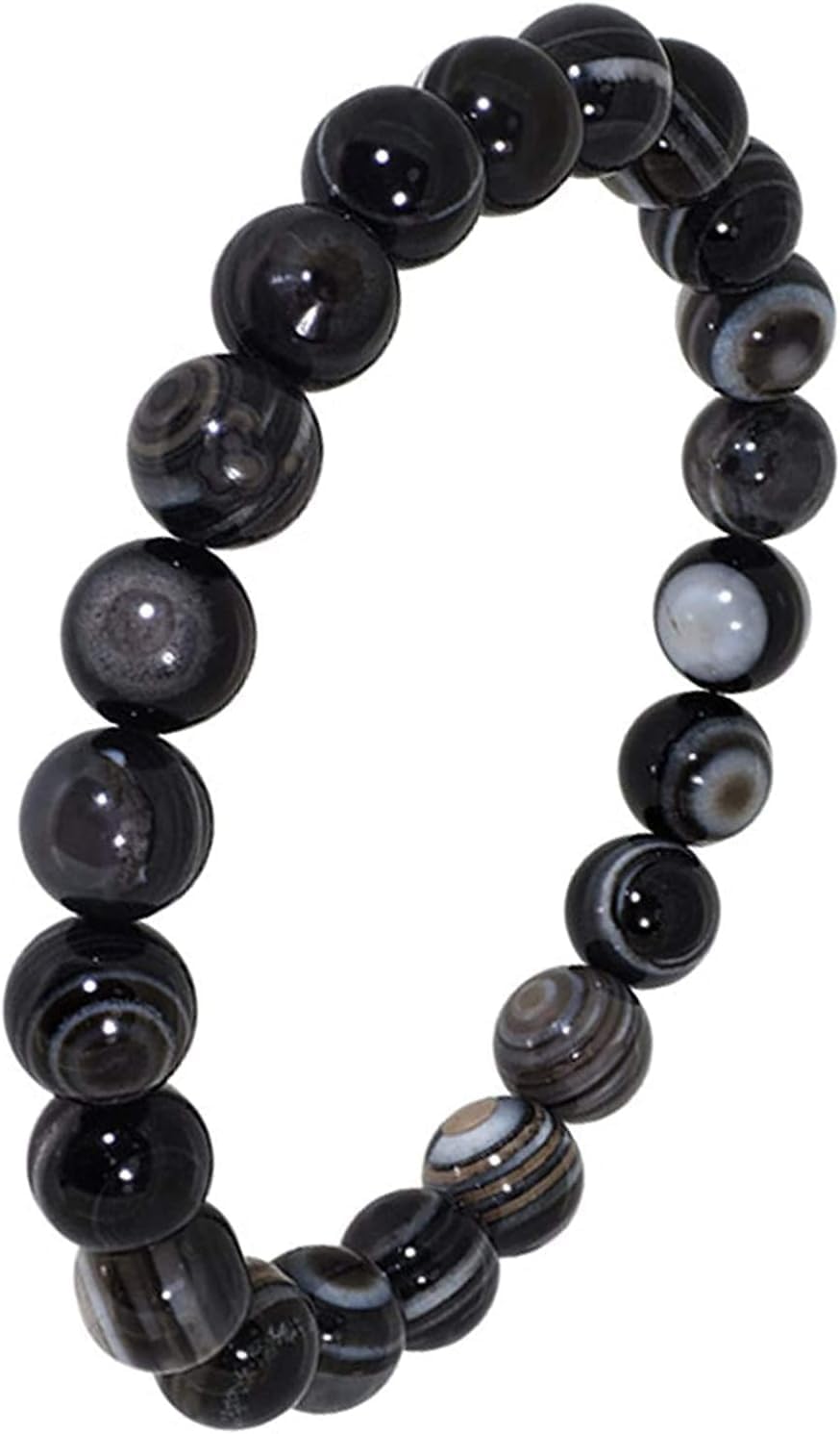 

Gin no 8mm Eye Stone Approximately Long Natural Stone Power Stone Bracelet [Shinjuku Kura] Bracelet, 17.5cm (Men s Medium, Women s Large), сірий колір