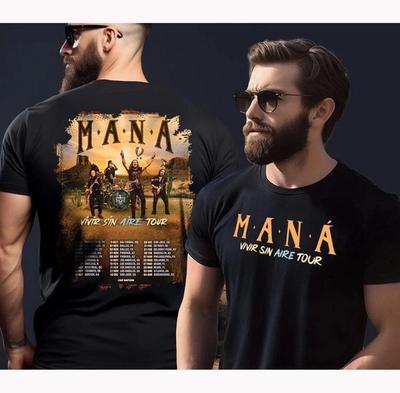 SALE Mana Band T-Shirt Tour 2025 Tour S5XL 2 SEITIG C1RO2 Unisex T-Shirt