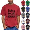 Men's Neck Short Sleeve Funny Graphic Print T-Shirt for Everyday Wear