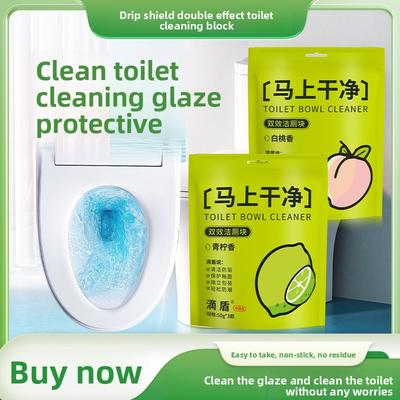 50g Toilettenreiniger mit Zitronenduft, Effiziente Reinigung Blaue Bläschen