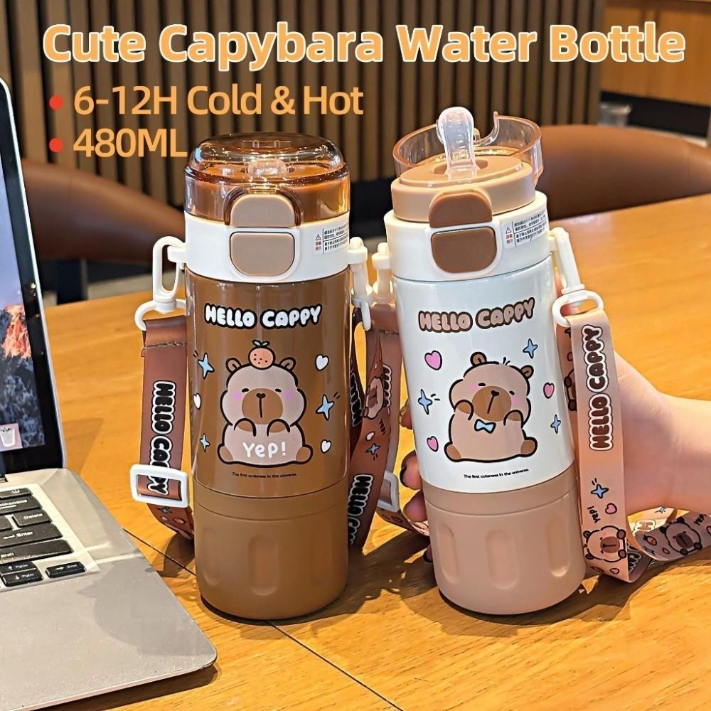With 316 Stainless Vacuum Cup Capybara Insulated Cup Portable Thermal Mug  Kids Gift