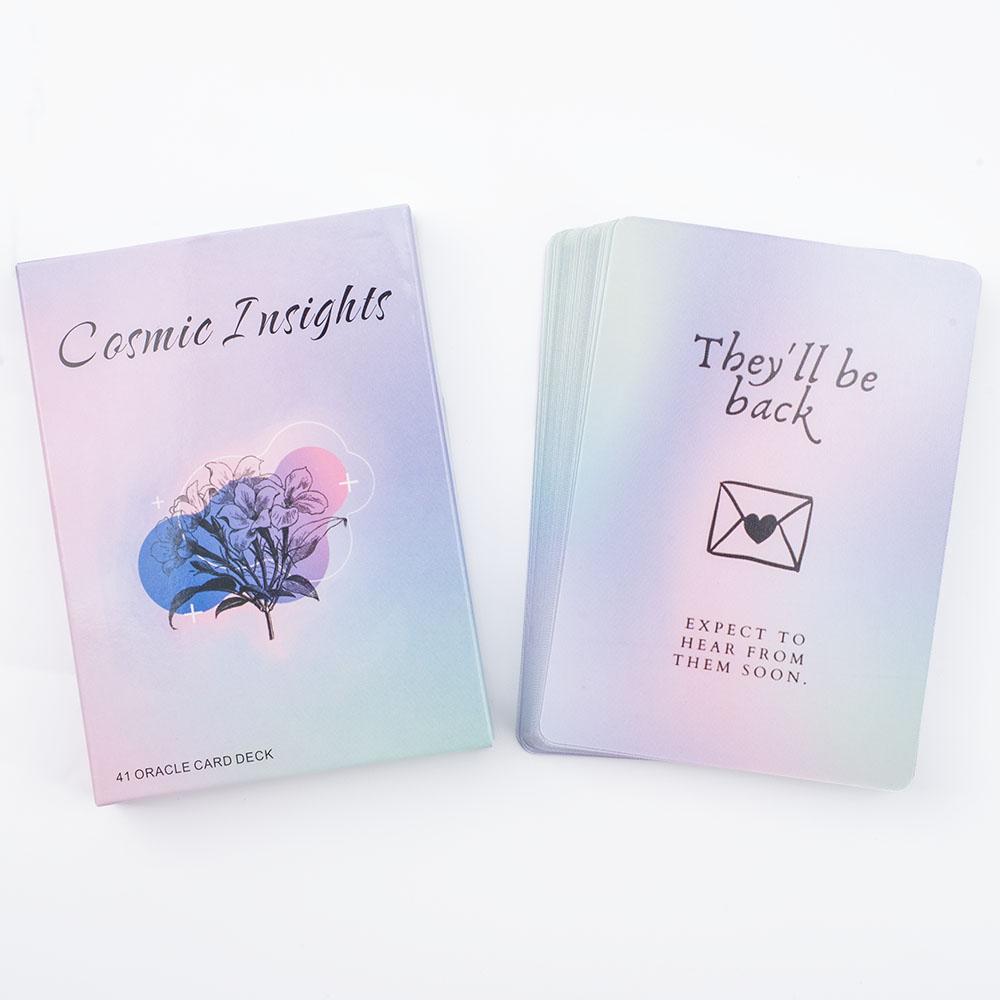 Cosmic Insights Tarot Deck 41 Oracle Cards English Version Deck Divination Party Toy Entertainment Wiccan Supplies