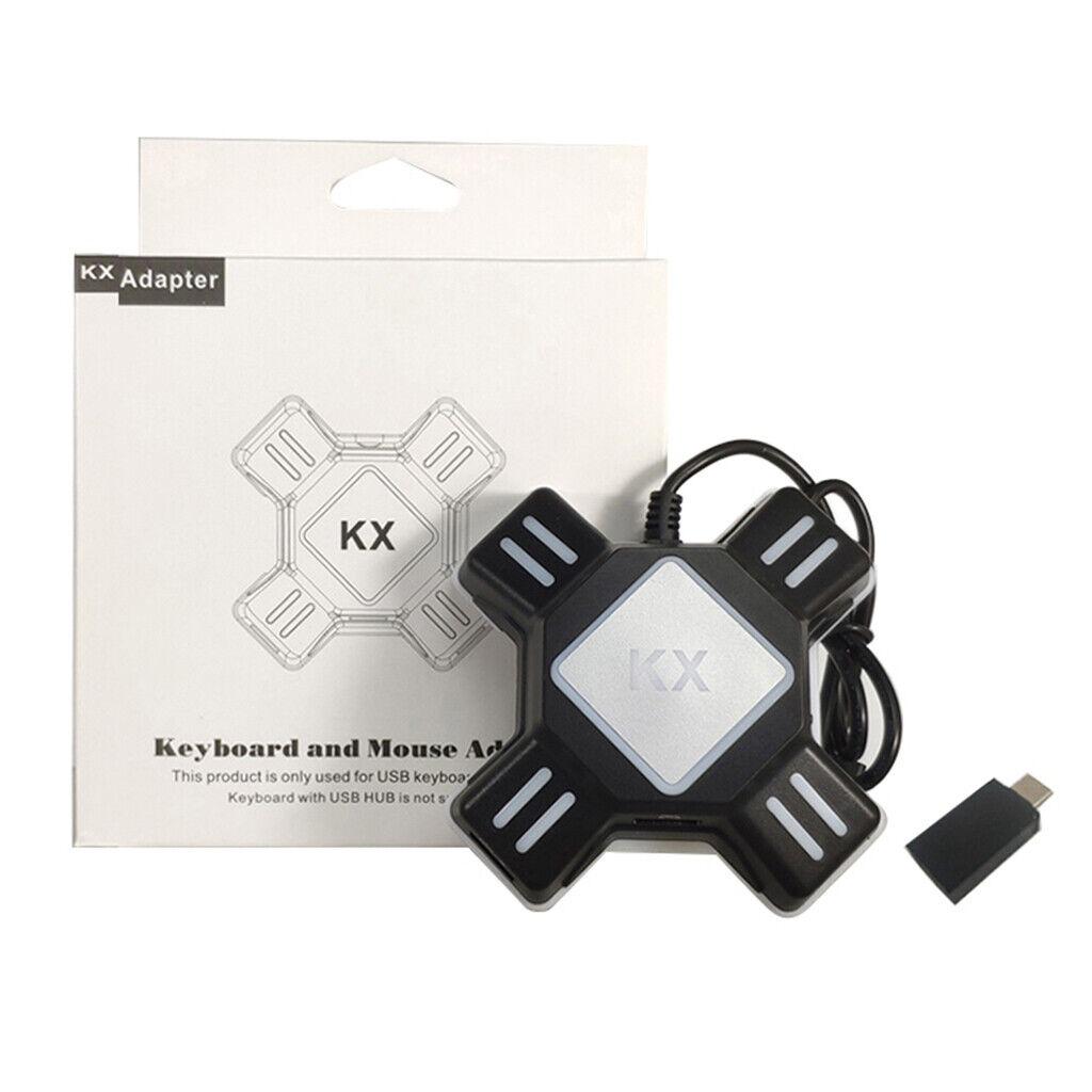 

Адаптер-конвертер клавиатуры и мыши, игровой USB-геймпад для шутеров от первого лица, контроллер клавиатуры и мыши для консолей Nintendo Switch / Xbox One / PS4 / PS3 9.017*9.017*2.7cm чёрный/синий