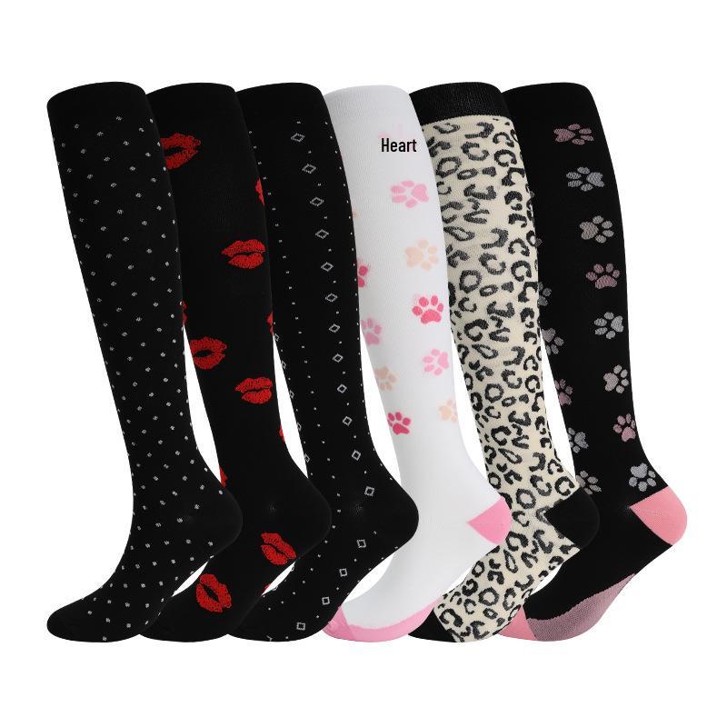 

Комбо из 6 пар: Узорные компрессионные носки для бега, йоги и спорта - Влагоотводящие, дышащие, быстросохнущие гольфы для осени L/XL 40-46