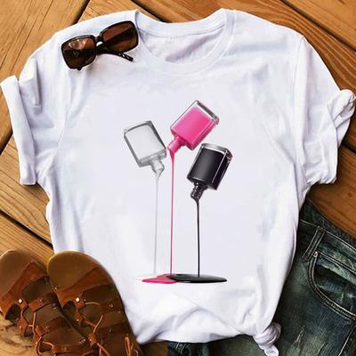 Vogue T Shirt Women Perfume Lipstick Nail Polish Tops Summer TOPS & T SHIRTS | CLOSED