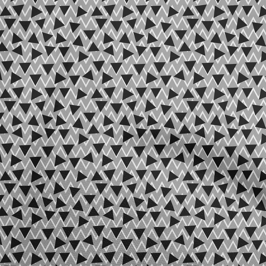 oneOone Cotton Flex Brown Fabric Geometric Triangle With Chevron Craft Projects Decor Fabric Printed By The Yard 40 Inch