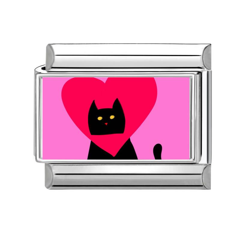 

Y2K Cute Funny Cats Dogs Rabbit Tulip Pink Star Italian Charm Fit 9mm Stainless Steel DIY Bracelet Fashion Jewelry Wholesale