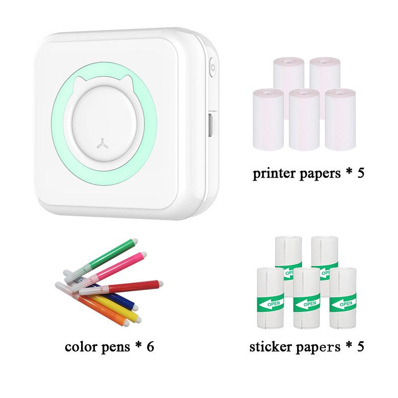 Cross-border Student Pocket Mini Inkless Photo Printer for Data Label and Question Search